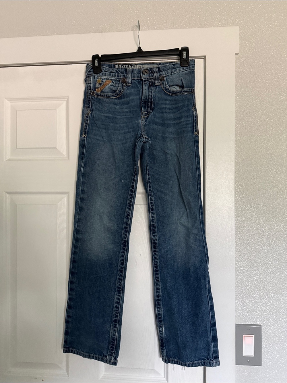 Ariat boys Blue Bootcut Jeans size 12 adjustable waistband